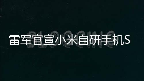 雷軍官宣小米自研手機(jī)SoC芯片玄戒O1！5月下旬發(fā)布